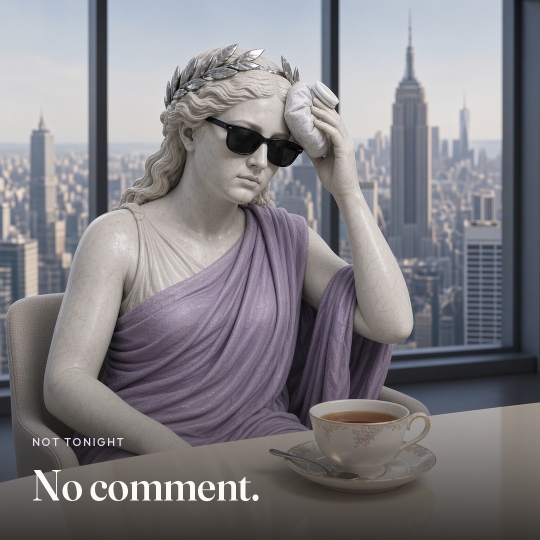 A cold cup of tea. The picture says No comment.